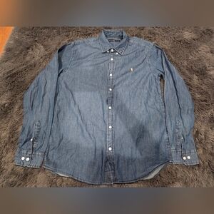 Ralph Lauren Button Up Denim Shirt Classic Fit Size XXL Womens